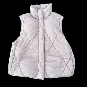 Stylus Quilted Puffer Vest Women's XL  Collar Sleeveless Mauve